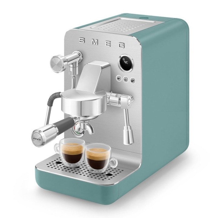 Smeg EMC02EGMEU Minipro Semiautomatisk Espressomaskin Smaragdgrön