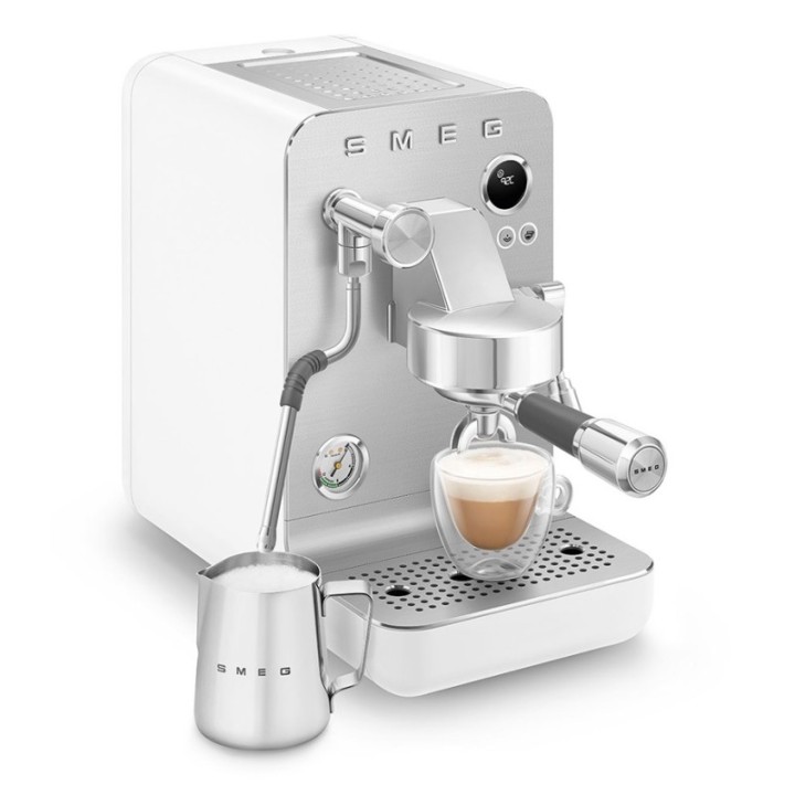 Smeg EMC02WHMEU Minipro Semiautomatisk Espressomaskin Vit