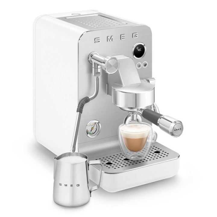Smeg EMC02WHMEU Minipro Semiautomatisk Espressomaskin Vit