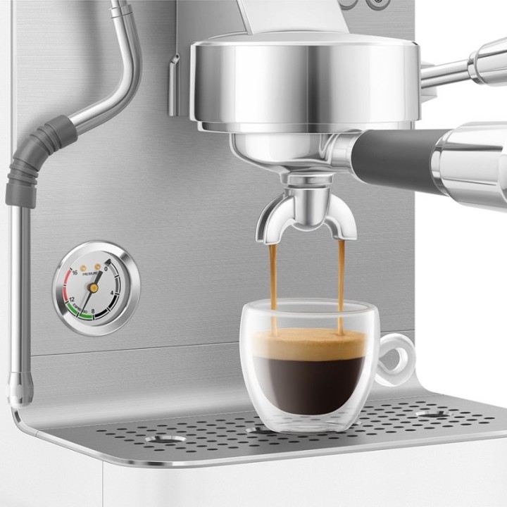 Smeg EMC02WHMEU Minipro Semiautomatisk Espressomaskin Vit