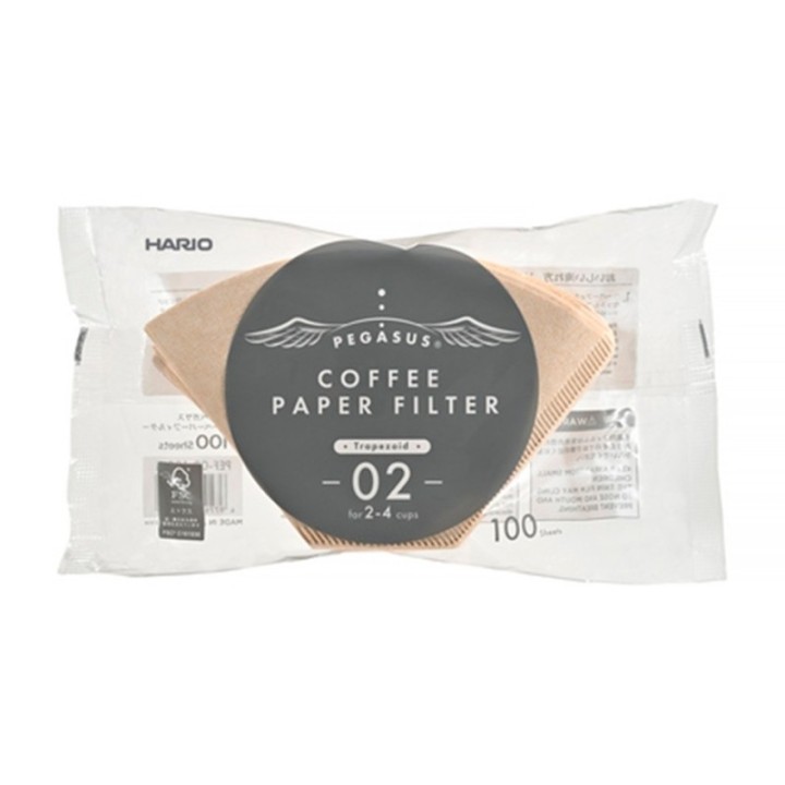 Hario Pegasus Pappersfilter 02 Brun 100 st