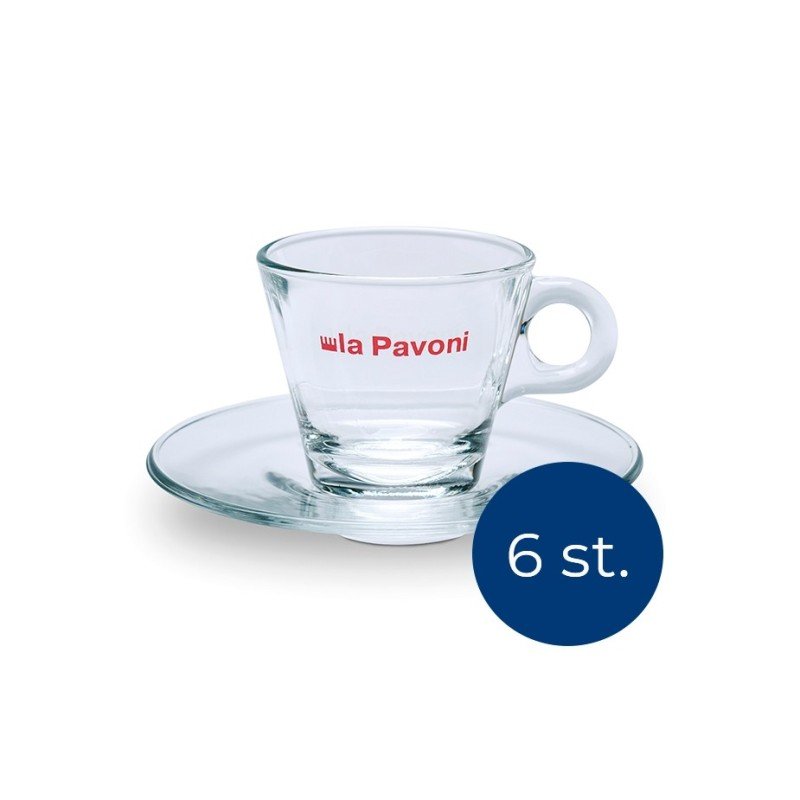 La Pavoni Espressokoppar Glas 7,5 cl 6 st LPACUPGL01