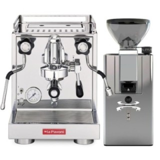 La Pavoni New Cellini Classic LPSCCS01EU Inkl. New Kube Chrome espressokvarn
