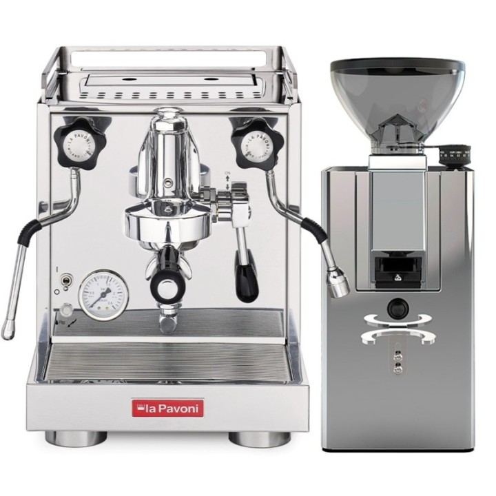 La Pavoni New Cellini Classic LPSCCS01EU Inkl. New Kube Chrome espressokvarn