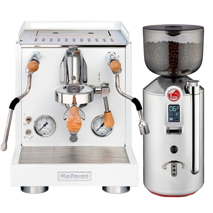La Pavoni Ny Cellini Evolution LPSCVW01NO Inkl. Prosumer Espressokvarn