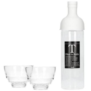 Hario Filter-In 0,75 L Istebryggare Ljusgrå med 2 glas