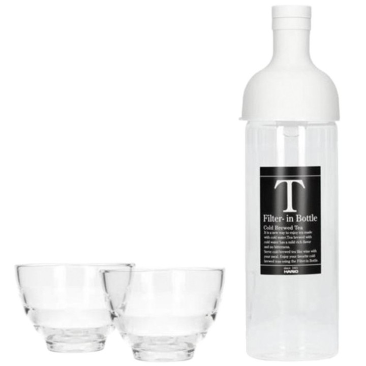 Hario Filter-In 0,75 L Istebryggare Ljusgrå med 2 glas