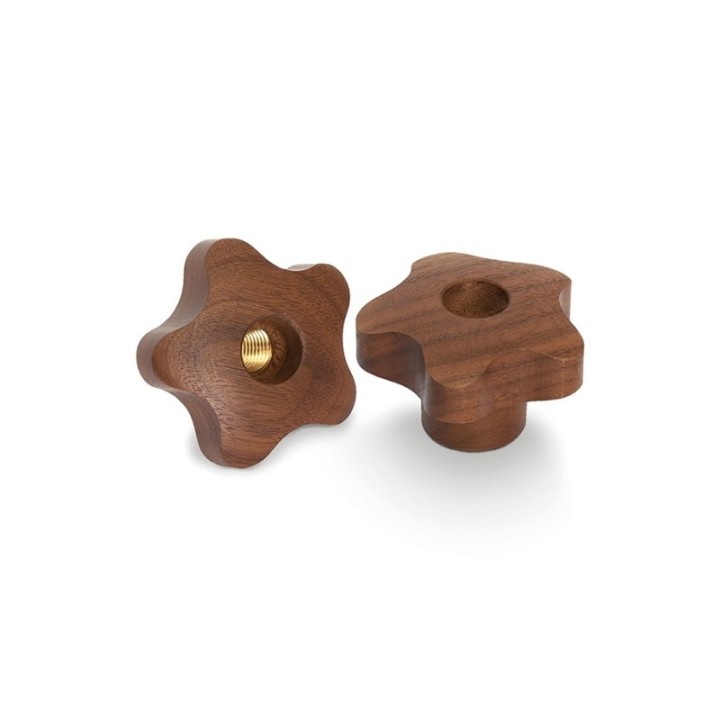 La Pavoni Portafilter med dubbelpip Inkl. Handtag till La Pavoni Espressomaskiner valnöt