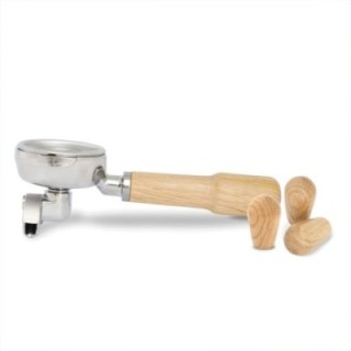 La Pavoni Portafilter med dubbelpip inkl. handtag för La Pavoni i ekträ