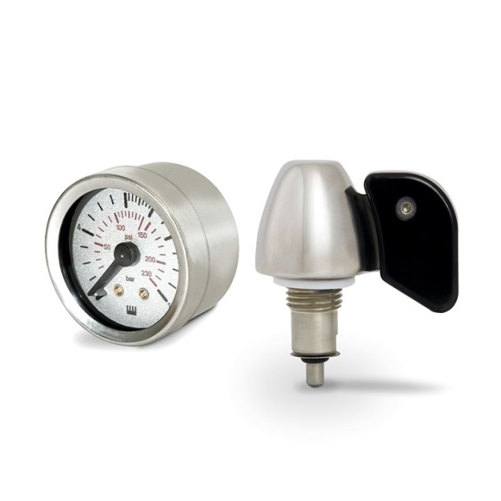 La Pavoni Flödesmanometer Svart/Stål