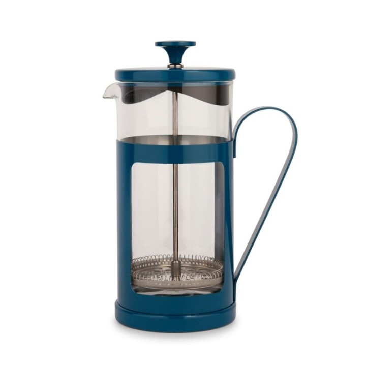 La Cafetière Monaco 3-kopps stempelkanna marinblå