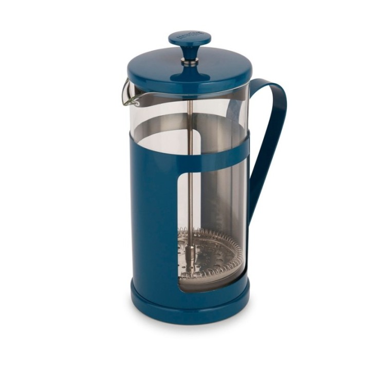 La Cafetière Monaco 3-kopps stempelkanna marinblå