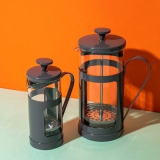 La Cafetière Monaco 3-kopps stempelkanna grå