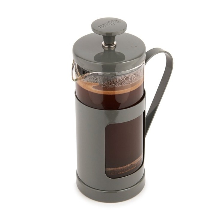 La Cafetière Monaco 3-kopps stempelkanna grå