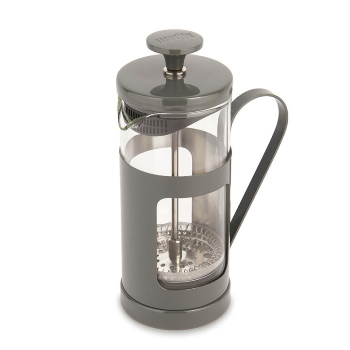 La Cafetière Monaco 3-kopps stempelkanna grå