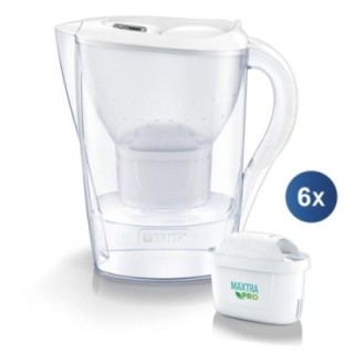 BRITA Marella 2,4L Vit Inkl. 6 st Maxtra Pro Filter