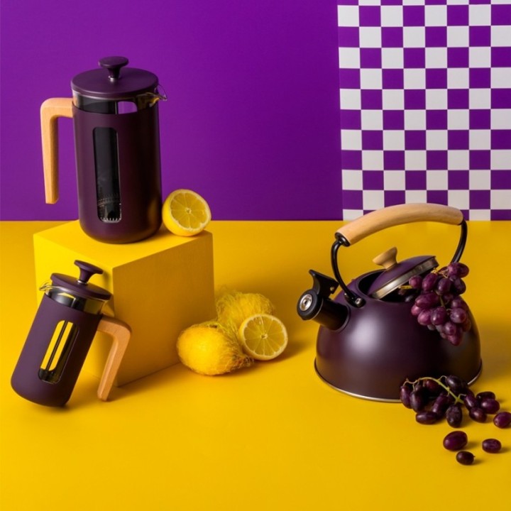 La Cafetière Pisa 3 Koppar Stempelkanna Lila