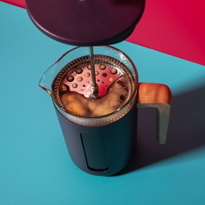 La Cafetière Pisa 8 koppar stempelkanna lila