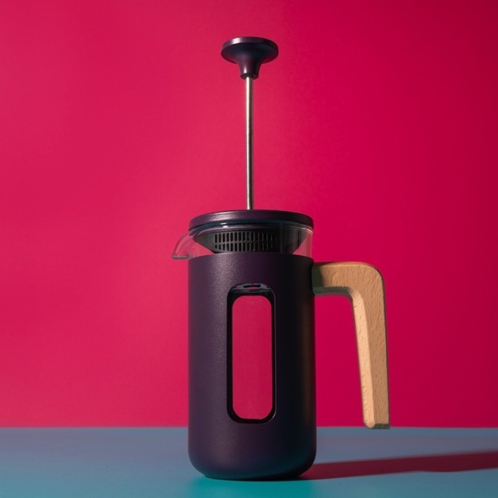 La Cafetière Pisa 8 koppar stempelkanna lila