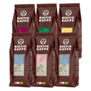 Rigtig Kaffe Ekologisk Mixpaket 2,4 kg Hela kaffebönor