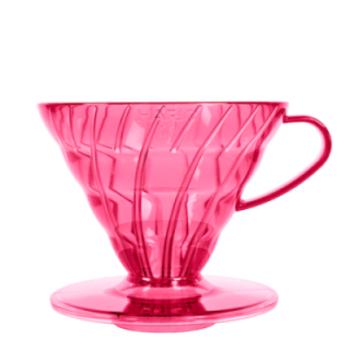 Hario V60 Dripper rosa 2 koppar. Inkl. filter