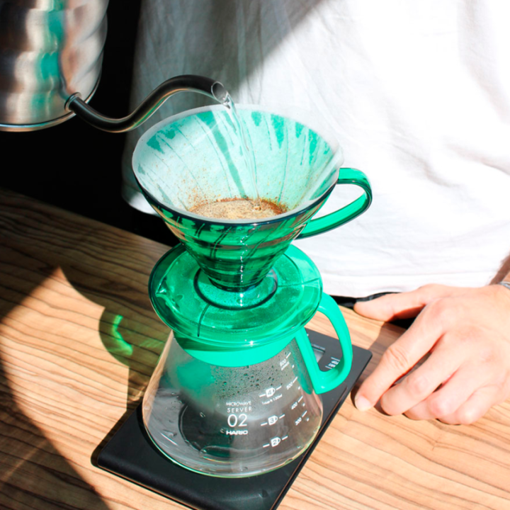 Hario V60 Dripper Grön 2 koppar. Inkl. filter