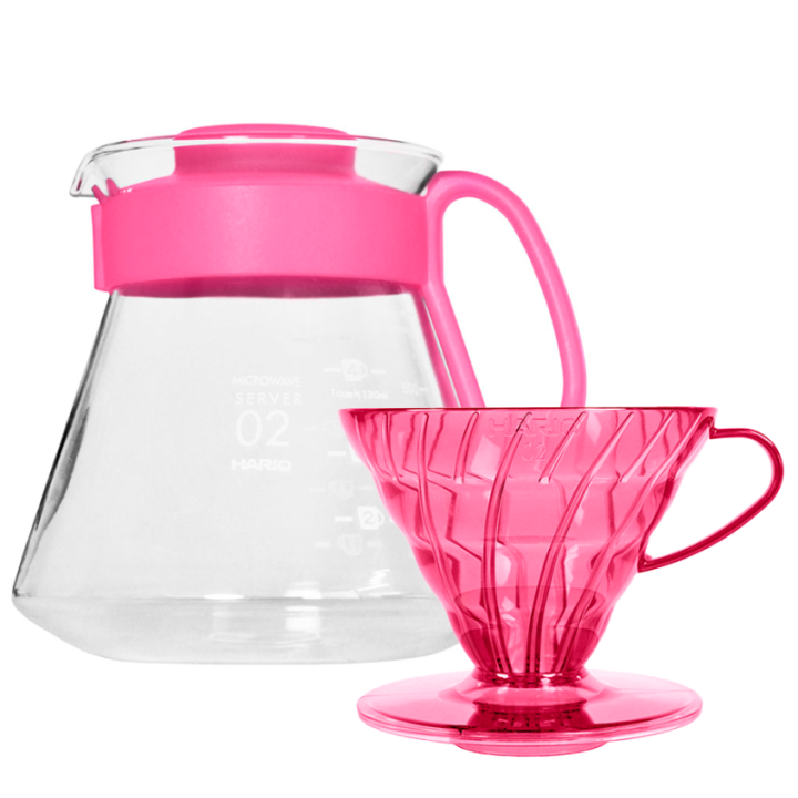 Hario V60 Filterbryggsats Rosa inkl. Range Server, Dripper & Filter