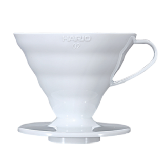 Hario V60 Dripper Vit Plast 2 koppar.