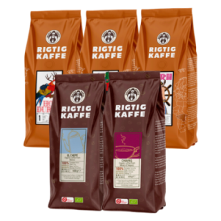 Rigtig Kaffe Mixpaket 2 kg Hela kaffebönor