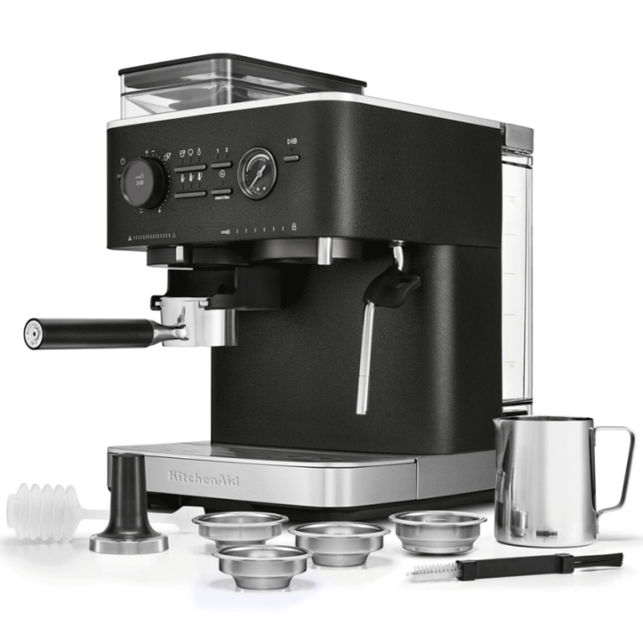 KitchenAid Semiautomatisk Espressomaskin Inkl. Kvarn Cast Iron Black