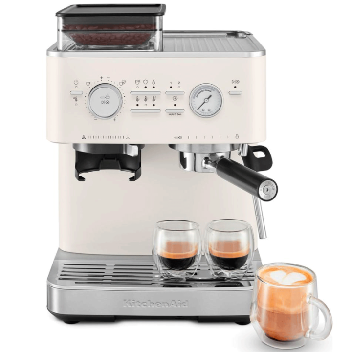 KitchenAid Semiautomatisk Espressomaskin Inkl. Kvarn Porslinsvit