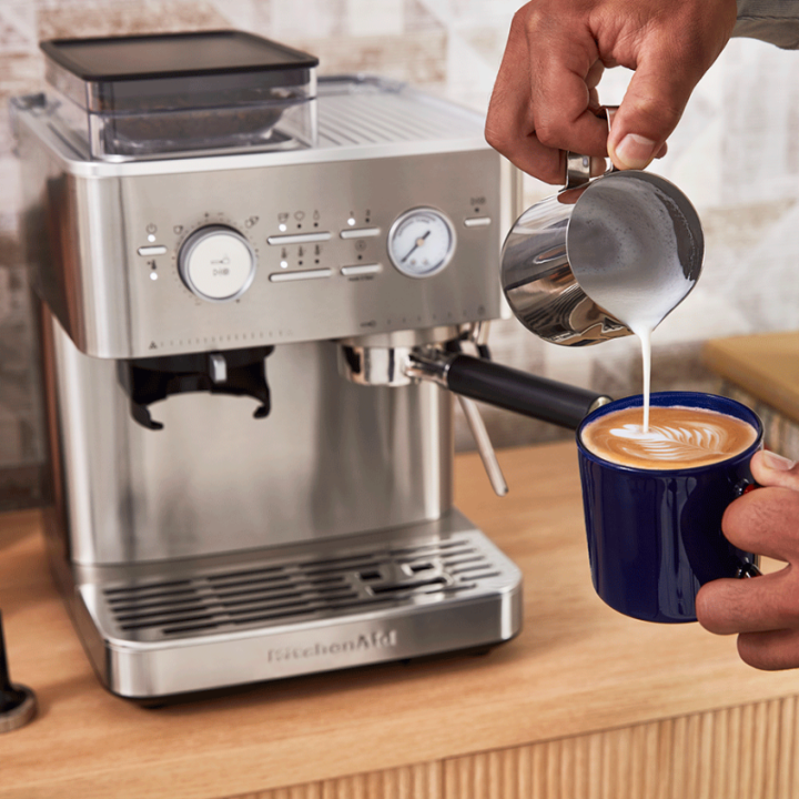 KitchenAid Semiautomatisk espressomaskin inkl. kvarn rostfritt stål