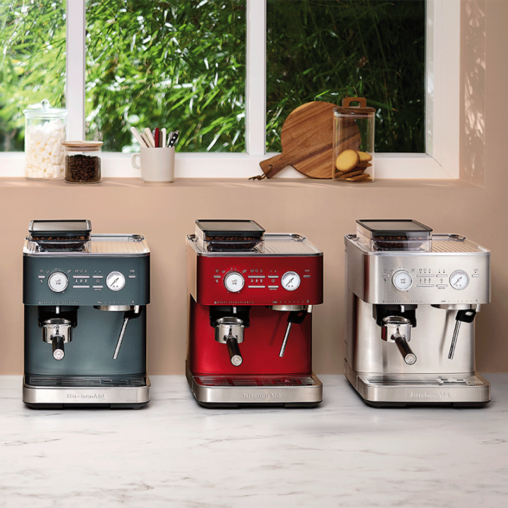 KitchenAid Semiautomatisk espressomaskin inkl. kvarn rostfritt stål