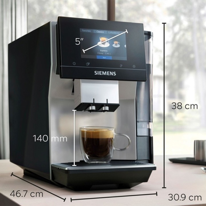 Siemens TP715R07 EQ700 Inox Silver Metallic Inkl. skötsel & 3 kg kaffe