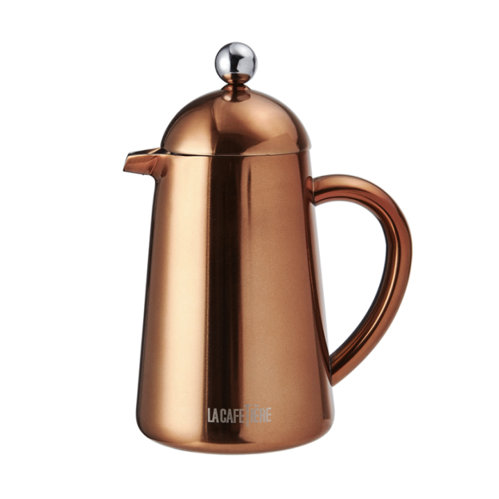 La Cafetière Havana 3-kopps stempelkanna i koppar