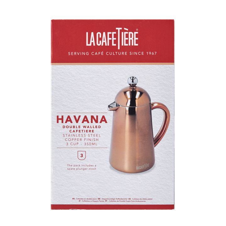 La Cafetière Havana 3 koppar presskanna koppar