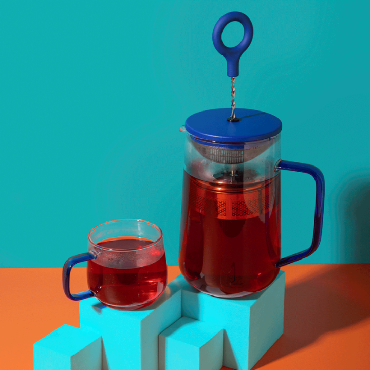 La Cafetière Gyro Spinfuser 1,25 L Tebryggare Blå/Glas