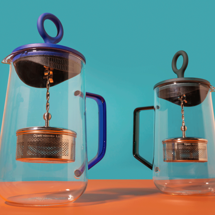 La Cafetière Gyro Spinfuser 1,25 L Tebryggare Blå/Glas