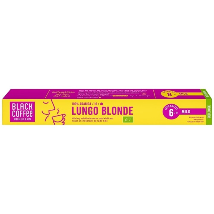 Black Coffee Roasters Lungo Blonde kaffekapslar Eko 10 x 10 st
