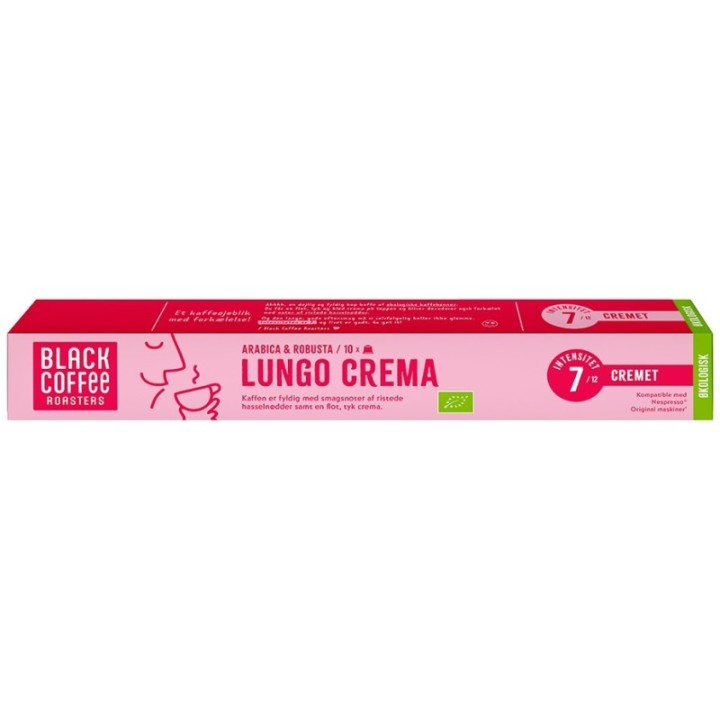 Black Coffee Roasters Lungo Crema Kaffekapslar Eko 10 x 10 st