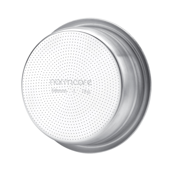 Normcore Filterkorg för hög extraktion - 0,28 mm droppdesign 58 mm 2-kopps - 18 gram