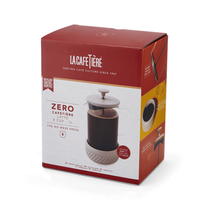 La Cafetière Zero 8 Kop. Stempelkanna Latte