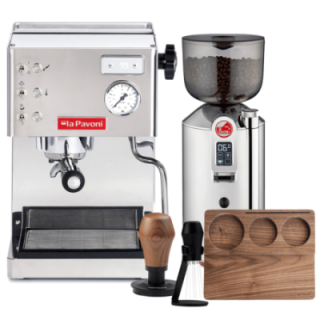 La Pavoni Casa Bar PID Stål LPMCBS02EU Espressomaskine Inkl. Prosumer LPGGRI01EU Espressokværn & Baristaudstyr