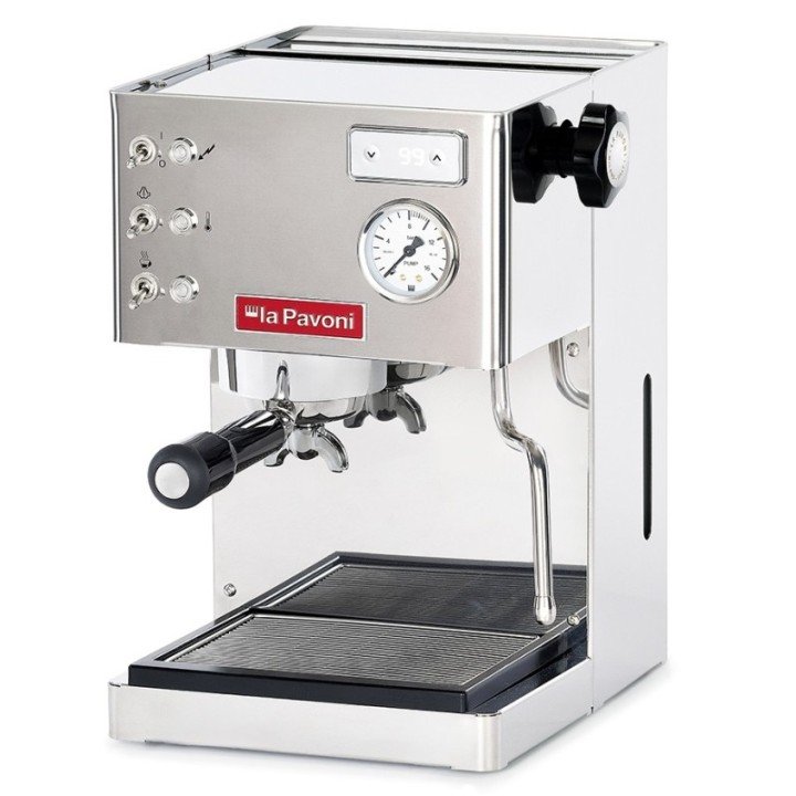 La Pavoni Casa Bar PID Stål LPMCBS02EU Espressomaskin inkl. Prosumer Chrome LPGGRI01EU Espressokvarn