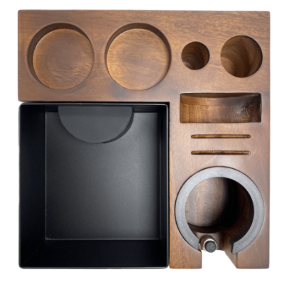 IKAPE V5 Knockbox med Tamperstation Valnöt