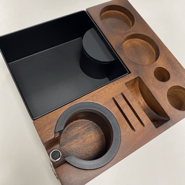 IKAPE V5 Knockbox m. Tamper Station Valnød