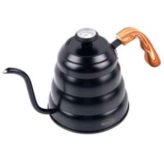 IKAPE Pour Over Kedel med Termometer 1,2 L Sort