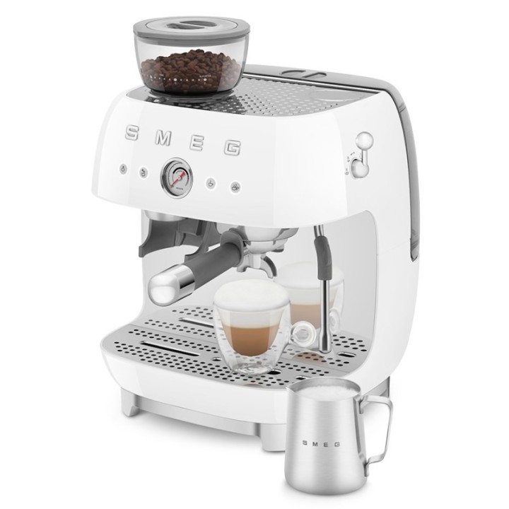 Smeg EGF03WHEU Manuell espressomaskin inkl. kvarn Vit