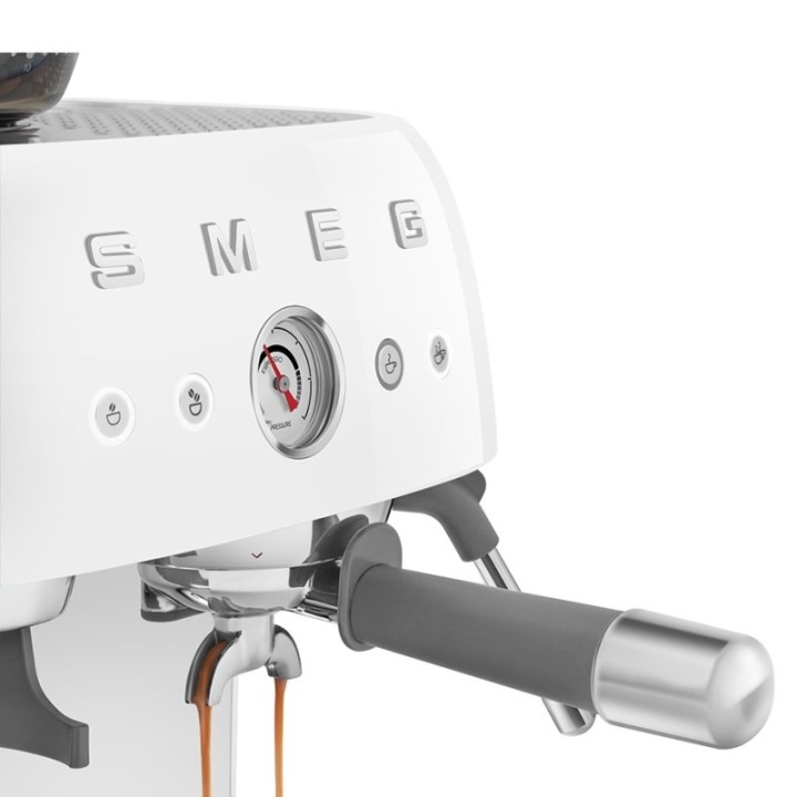 Smeg EGF03WHEU Manuell espressomaskin inkl. kvarn Vit