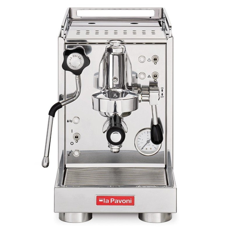 La Pavoni Mini Cellini LPSMCS01EU Espressomaskin inkl. La Pavoni Prosumer Chrome Espressokvarn